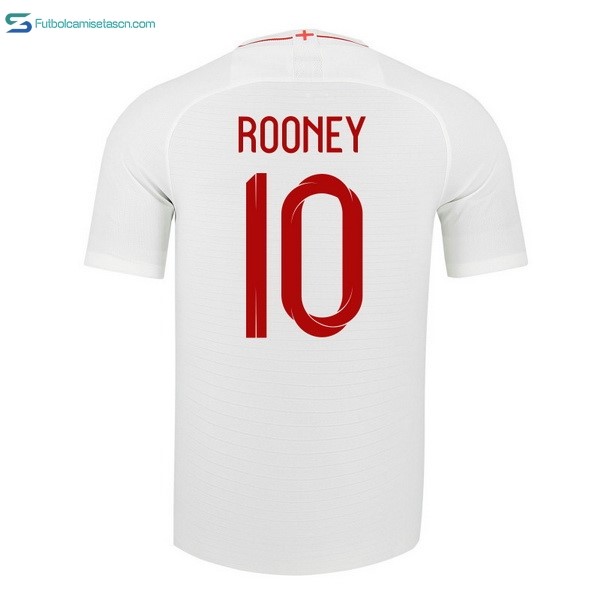 Camiseta Inglaterra 1ª Rooney 2018 Blanco